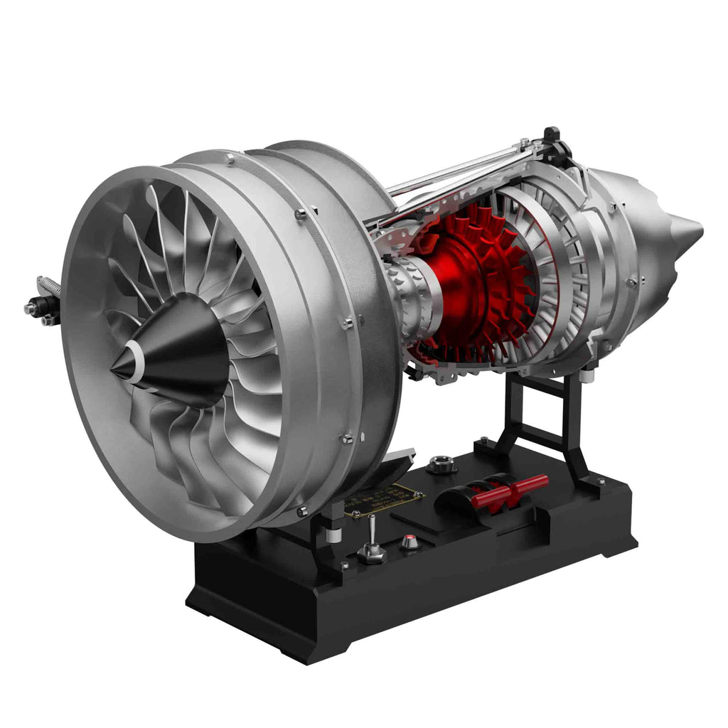 TECHING 1/12 Scale Dual Spool Cutaway Turbofan Engine Model Kits Build your Own Jet Engine Kit That Runs 300+pcs DM121 - stirlingkit