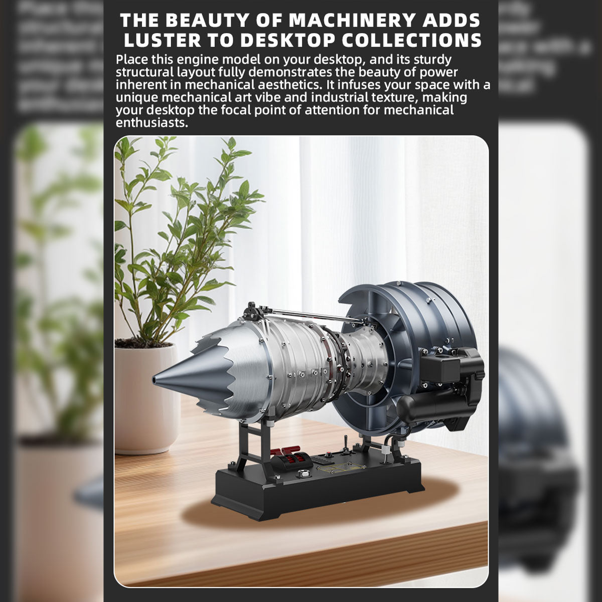 TECHING 1/12 Scale Dual Spool Cutaway Turbofan Engine Model Kits Build your Own Jet Engine Kit That Runs 300+pcs DM121 - stirlingkit