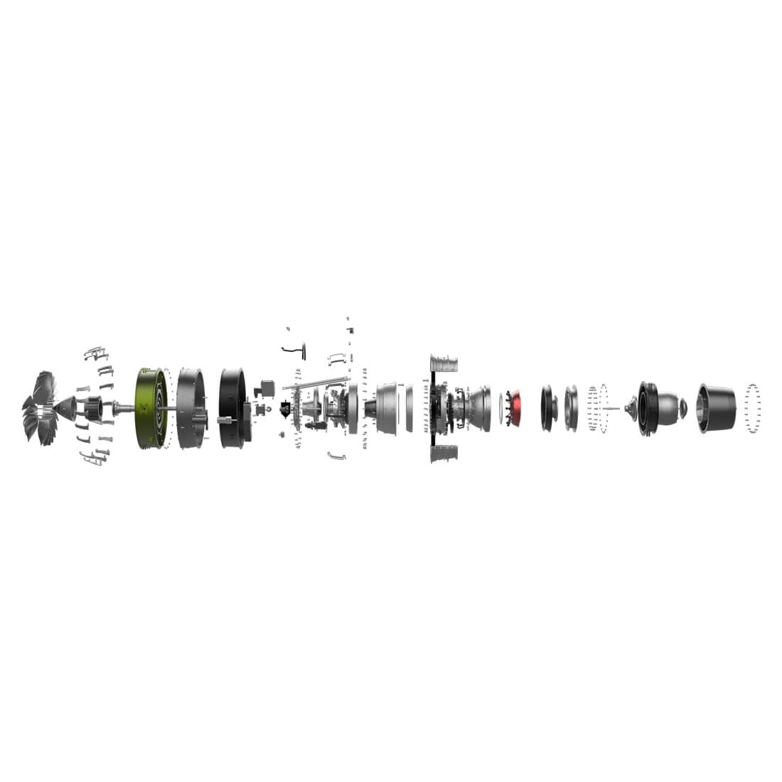 TECHING DIY Twin-spool Turbofan Engine Kits Assembly 1/10 Electric ...