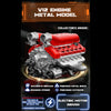 TECHING DM108 Metal V12 Engine Model Kits Build Your Own V12 Supercar Engine That Really Runs 800+PCS