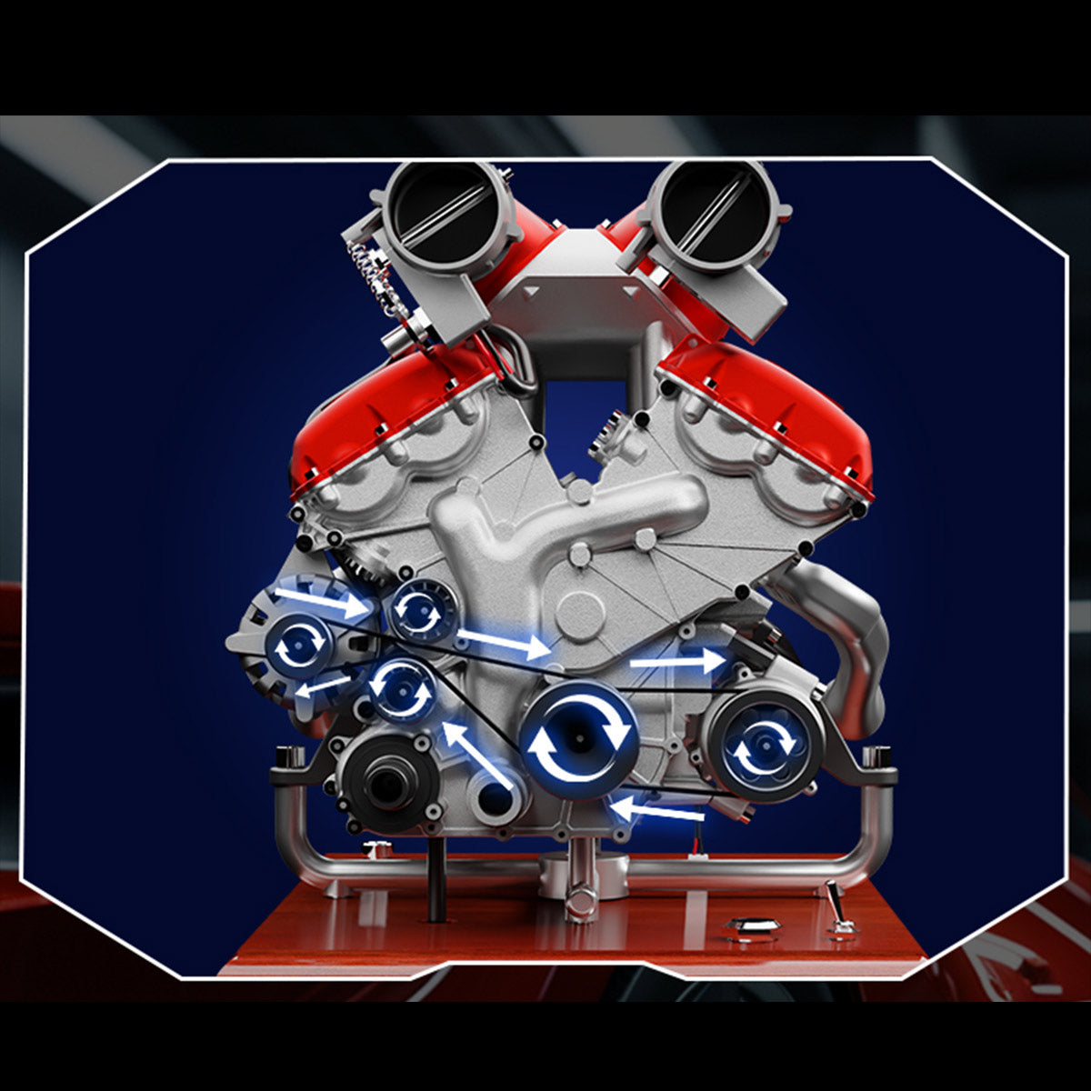 TECHING DM108 Metal V12 Engine Model Kits Build Your Own V12 Supercar Engine That Really Runs 800+PCS - stirlingkit