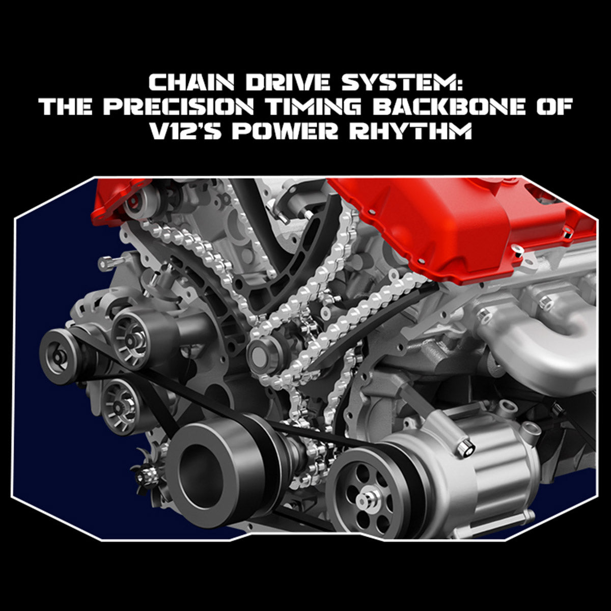 TECHING DM108 Metal V12 Engine Model Kits Build Your Own V12 Supercar Engine That Really Runs 800+PCS