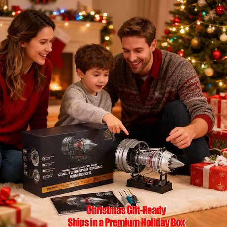 TECHING 1/12 Scale Dual Spool Cutaway Turbofan Engine Model Kits Build your Own Jet Engine Kit That Runs 300+pcs DM121