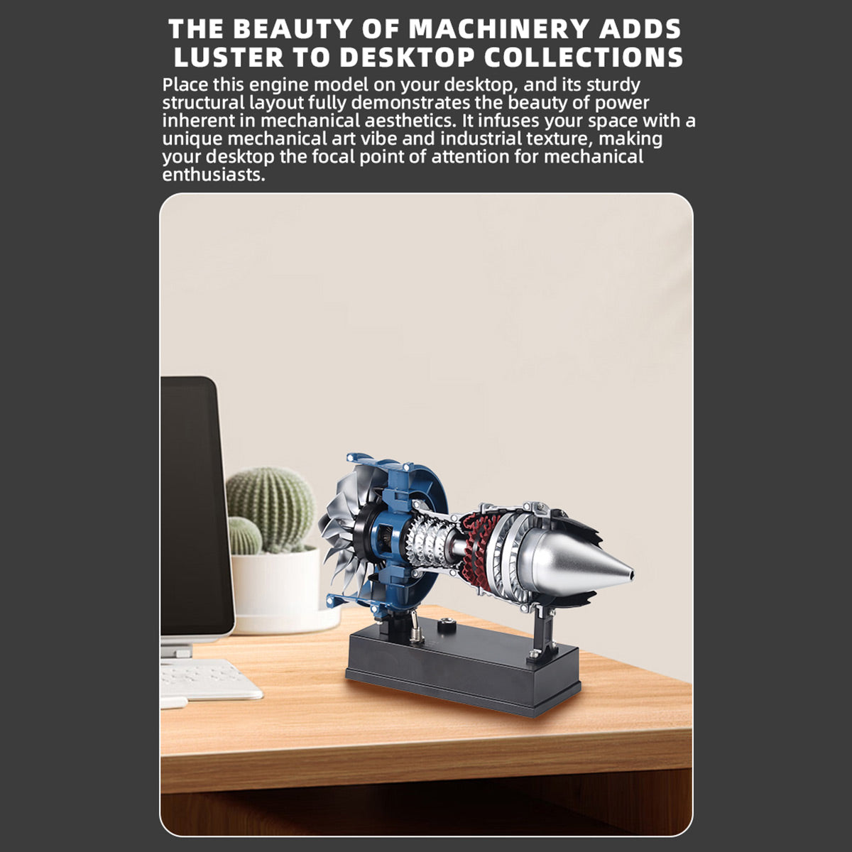 TECHING DM122 Build Your Own Mini Cutaway Turbofan Engine Model Kit – Functional STEM Gift for Future Engineers - stirlingkit