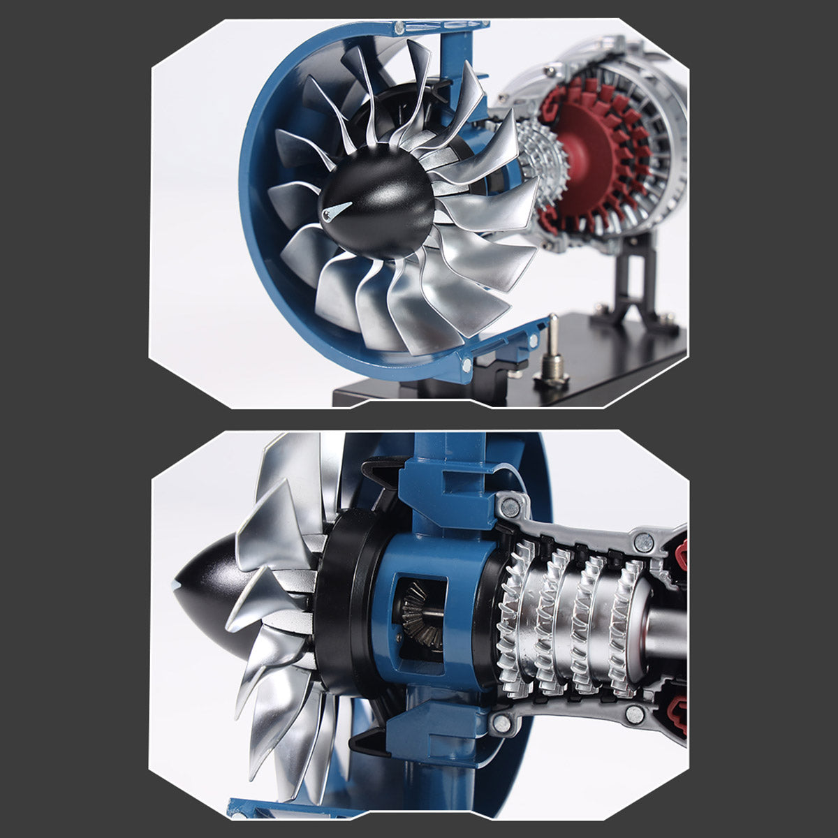 TECHING DM122 Build Your Own Mini Cutaway Turbofan Engine Model Kit – Functional STEM Gift for Future Engineers - stirlingkit