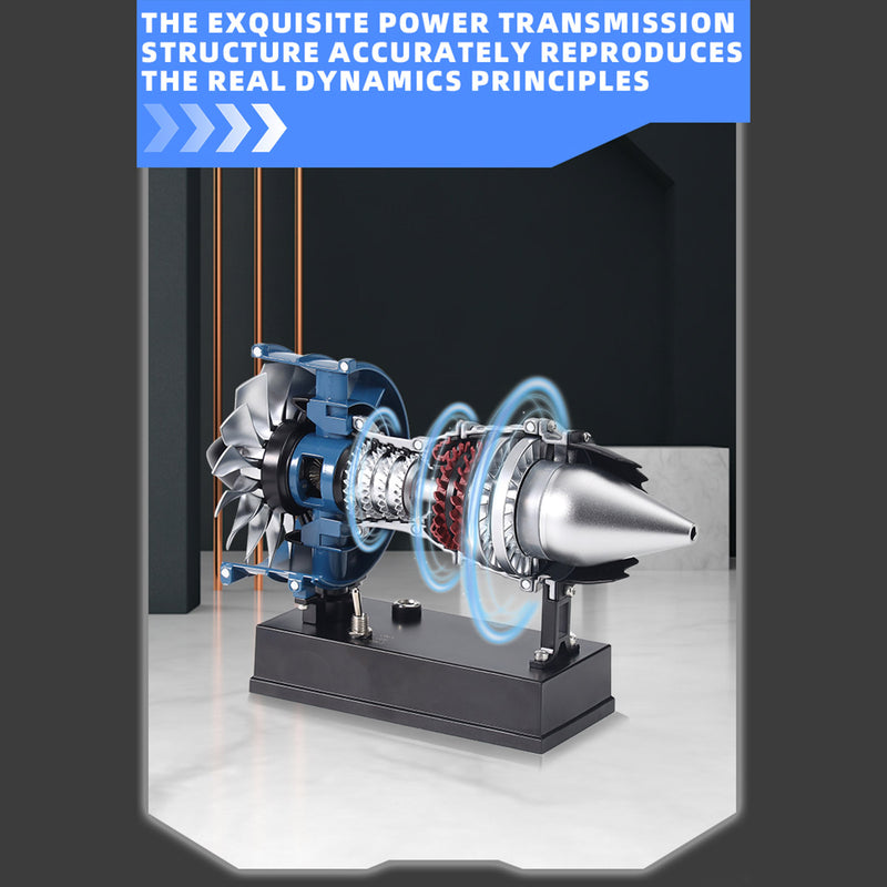 TECHING DM122 Build Your Own Mini Cutaway Turbofan Engine Model Kit – Functional STEM Gift for Future Engineers