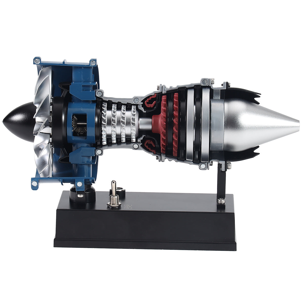 TECHING DM122 Build Your Own Mini Cutaway Turbofan Engine Model Kit – Functional STEM Gift for Future Engineers - stirlingkit