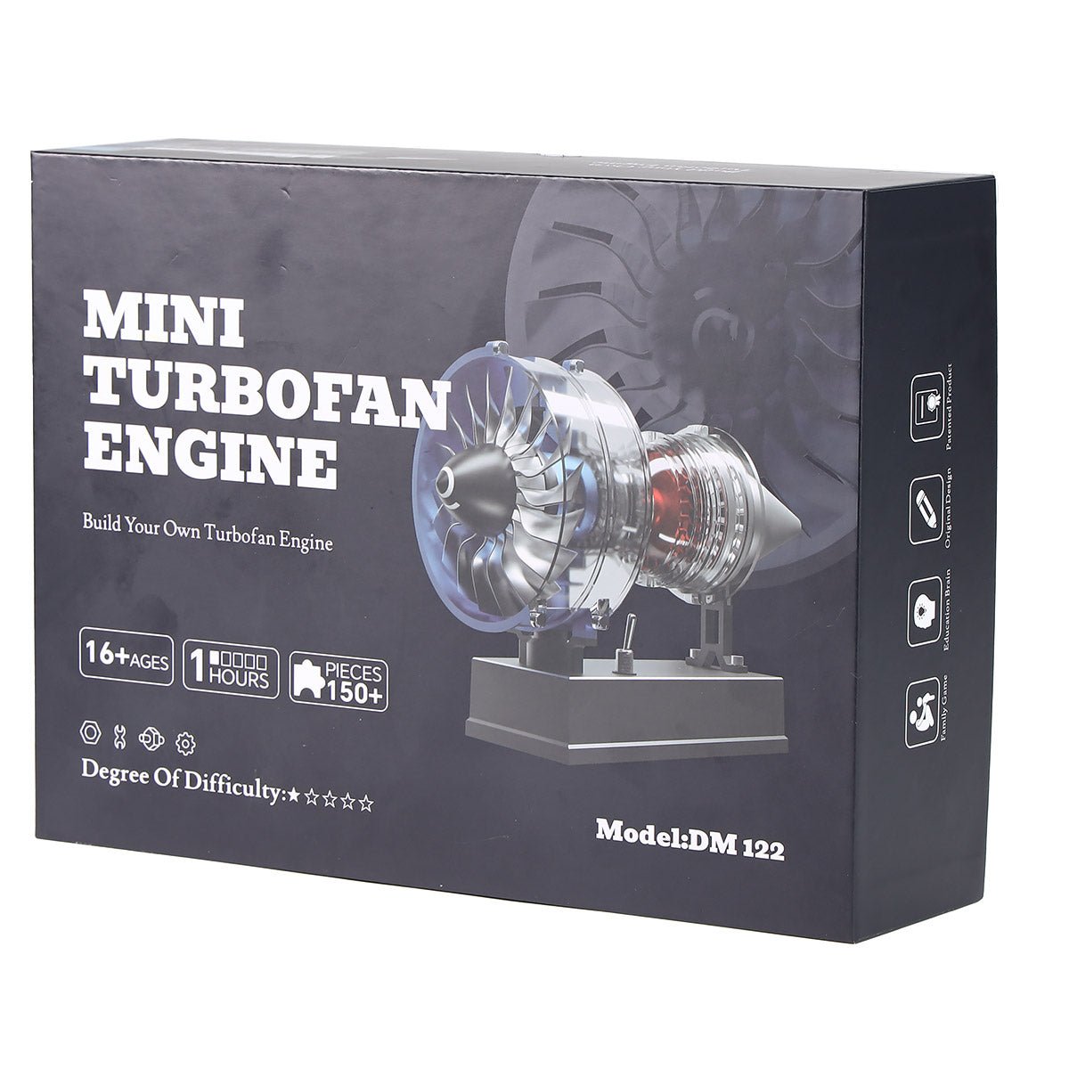 TECHING DM122 Build Your Own Mini Cutaway Turbofan Engine Model Kit – Functional STEM Gift for Future Engineers