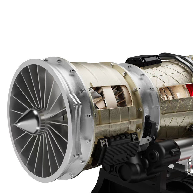 TECHING DM135 1/10 Turbofan Engine Model Kit that Works F35 Military Fighter Jet Engine Kits 600+PCS - stirlingkit