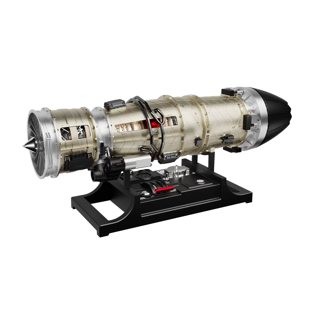 TECHING DM135 1/10 Turbofan Engine Model Kit that Works F35 Military Fighter Jet Engine Kits 600+PCS - stirlingkit