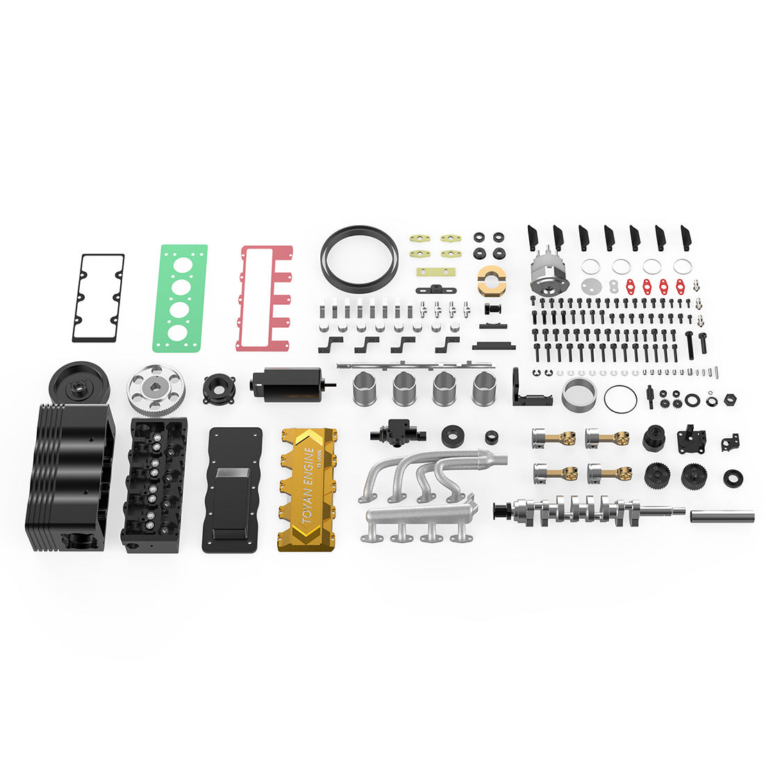 TOYAN FS-L400 14cc Inline 4 Cylinder 4 Stroke Water-cooled Assembly Engine Model For RC Model Car Ship Airplane - stirlingkit