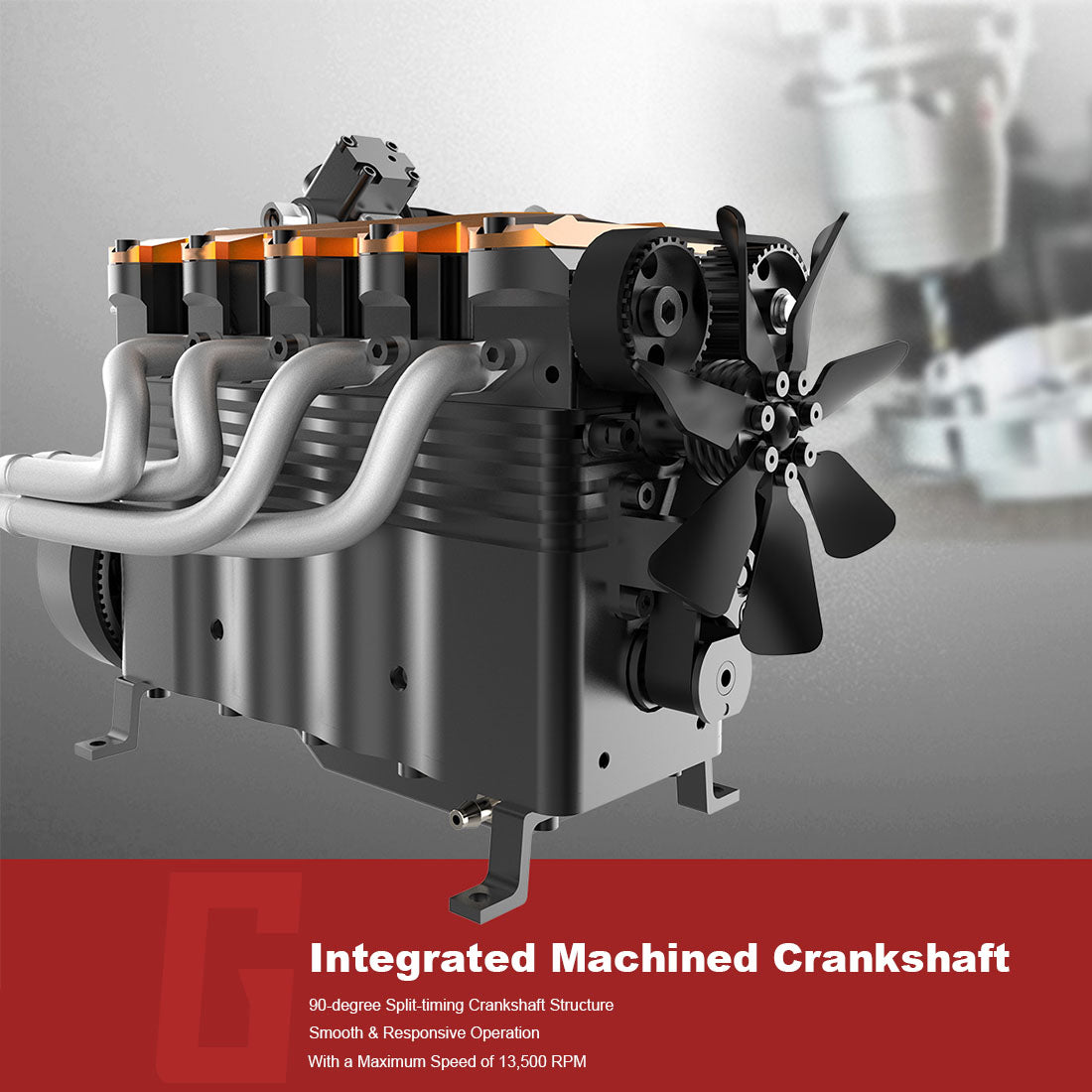 TOYAN FS-L400BGC Gas Powered 14CC Inline Four Cylinder 4 Stroke Engine Model Kits Full Set One Key Start - stirlingkit