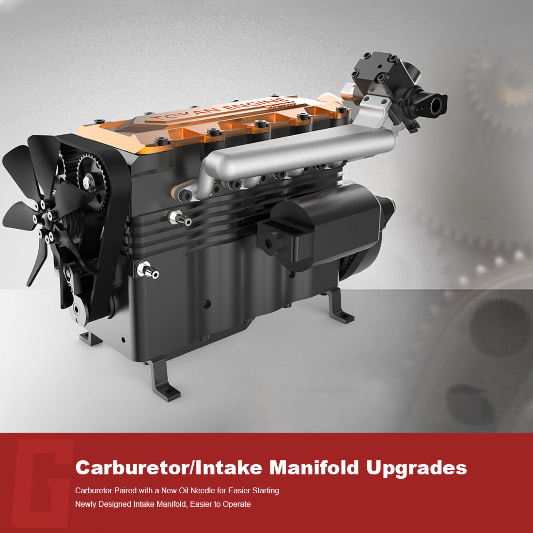 TOYAN FS-L400BGC Gas Powered 14CC Inline Four Cylinder 4 Stroke Engine Model Kits Full Set One Key Start - stirlingkit