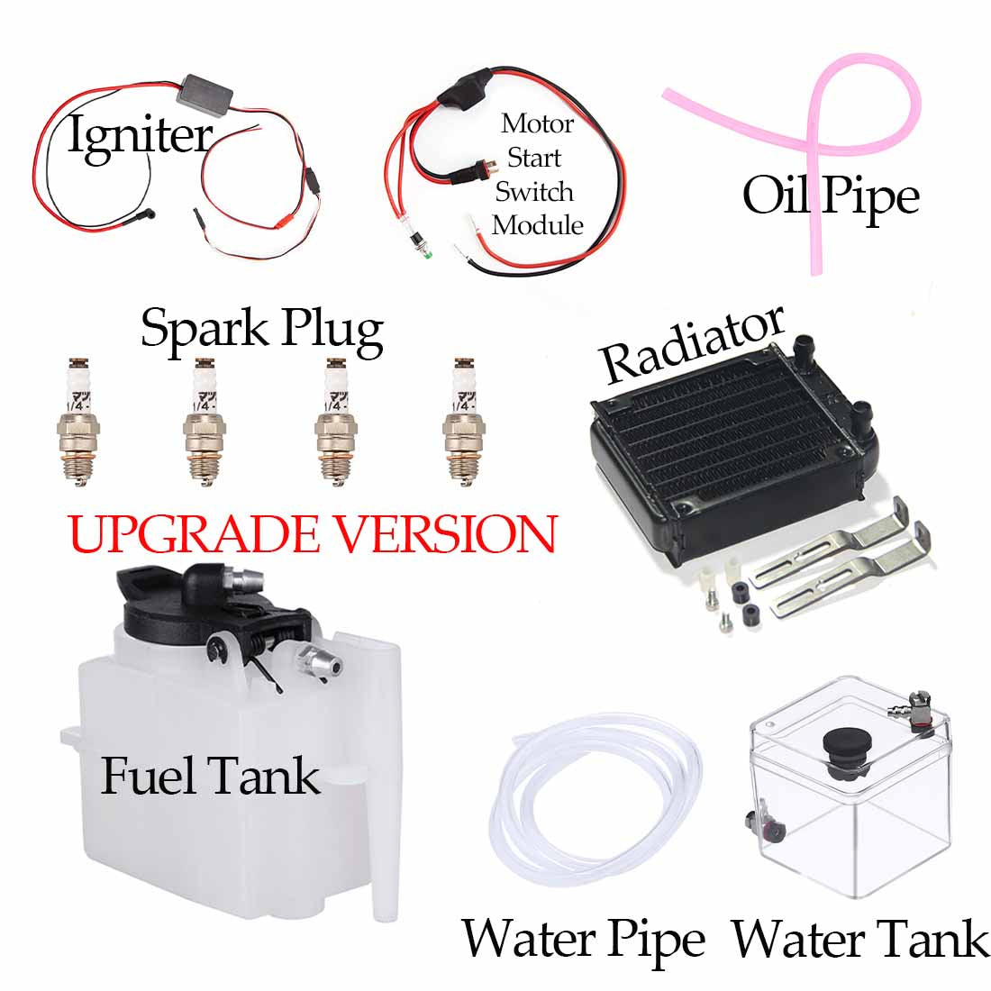 4-in-1 Igniter Glow Plugs Y Fitting Starter Kit for TOYAN FS-L400 FS-L400BGC Engine Model Upgrade - stirlingkit