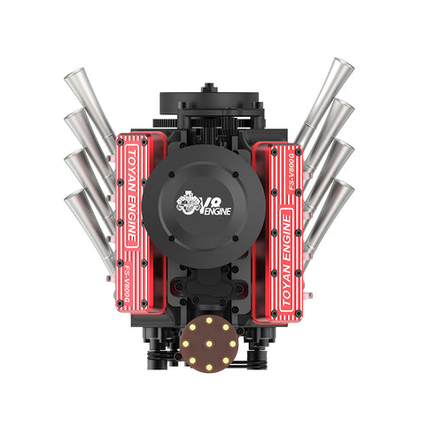 TOYAN FS-V800WGPC 1/10 Mini V8 Engine Model Building kits Run on Gas 28cc - stirlingkit