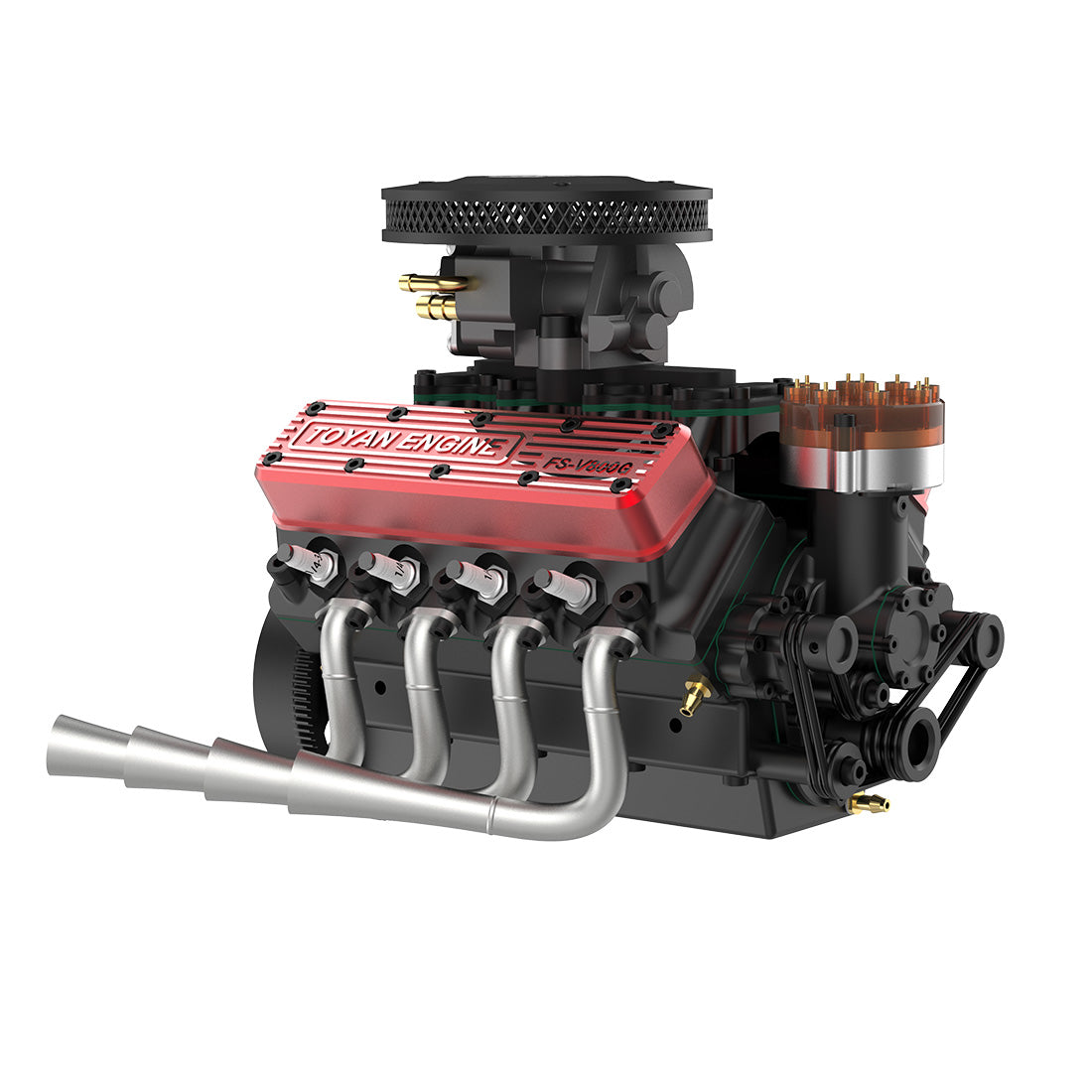 TOYAN FS-V800WGPC 1/10 Mini V8 Engine Model Building kits Run on Gas 28cc - stirlingkit