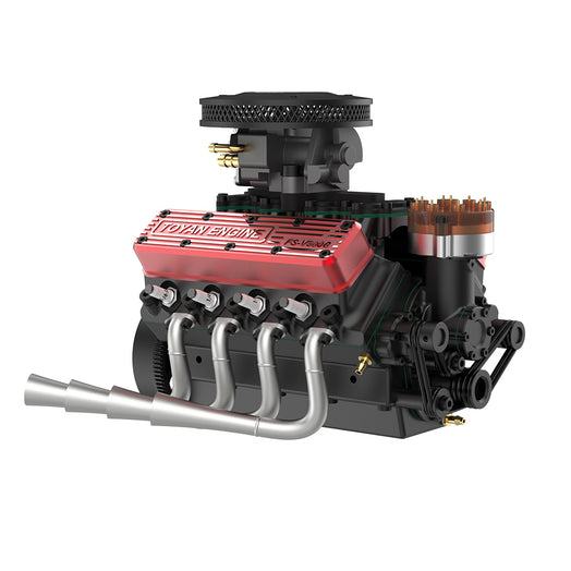 TOYAN FS-V800WGPC 1/10 Mini V8 Engine Model Building kits Run on Gas 28cc - stirlingkit