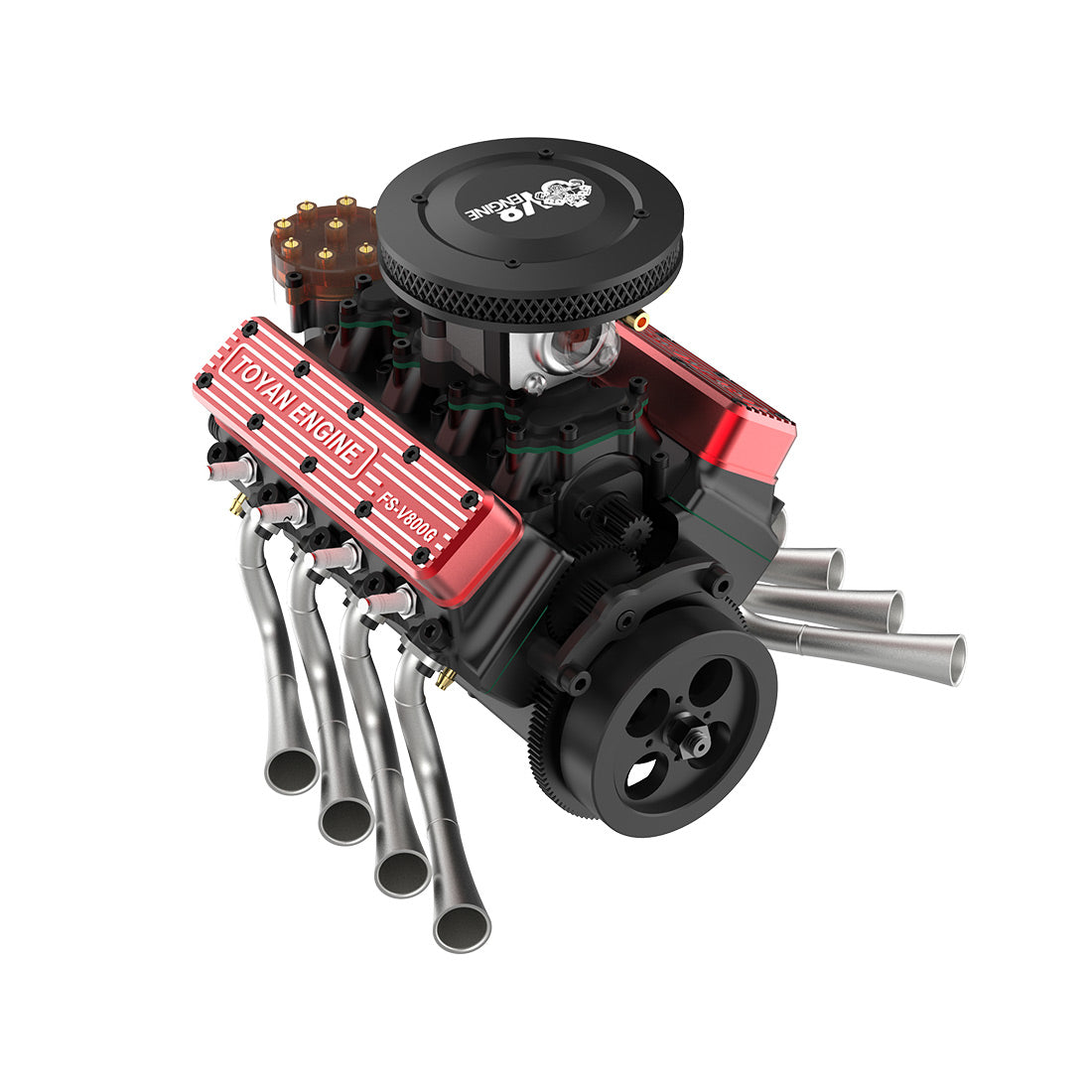 TOYAN FS-V800WGPC 1/10 Mini V8 Engine Model Building kits Run on Gas 28cc - stirlingkit