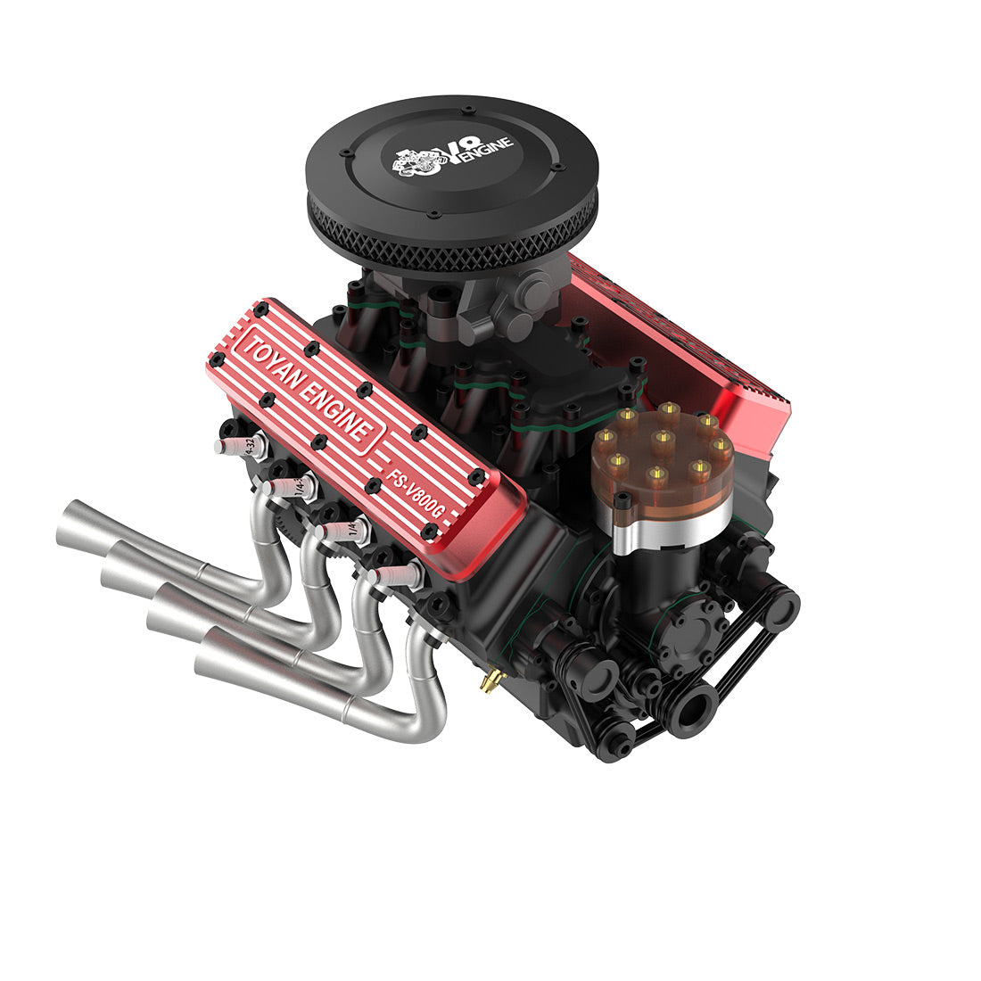 Toyan V8 Nitro Engine FS-V800 RC Engine Model Building Kits 28cc - stirlingkit