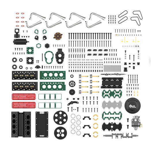 TOYAN FS-V800WGPC 1/10 Mini V8 Engine Model Building kits Run on Gas 28cc - stirlingkit