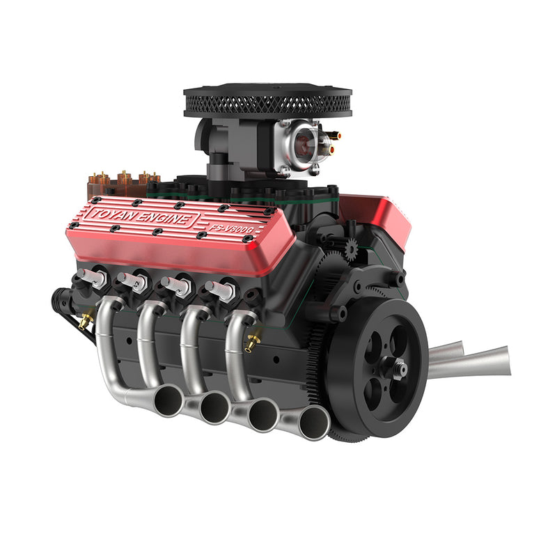 TOYAN FS-V800WGPC 1/10 Mini V8 Engine Model Building kits Run on Gas ...