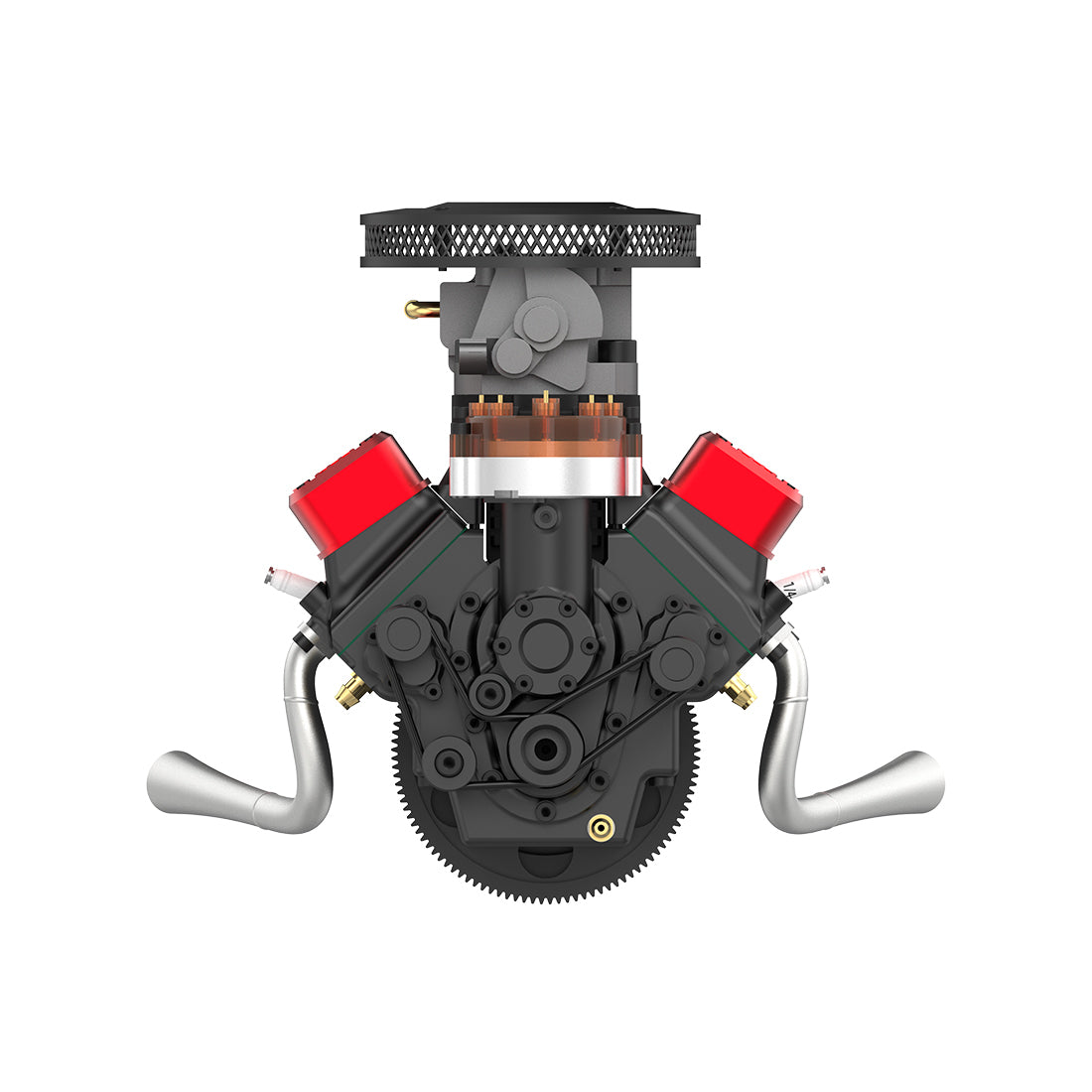 TOYAN FS-V800WGPC 1/10 Mini V8 Engine Model Building kits Run on Gas 28cc - stirlingkit