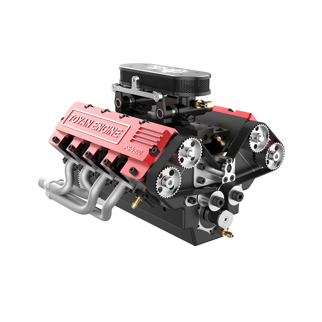 TOYAN FS-V800WGPC 1/10 Mini V8 Engine Model Building kits Run on Gas 28cc - stirlingkit