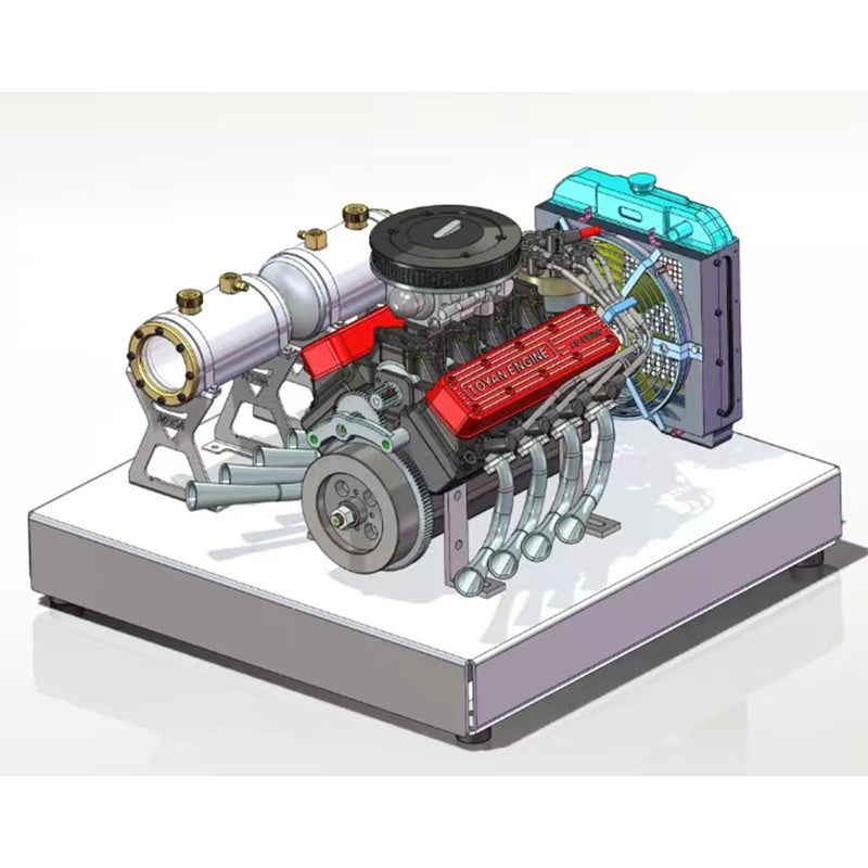 TOYAN V8 FS-V800WGPC Build Your Own V8 Engine Model Kits That Runs on Gas Full Sets - stirlingkit