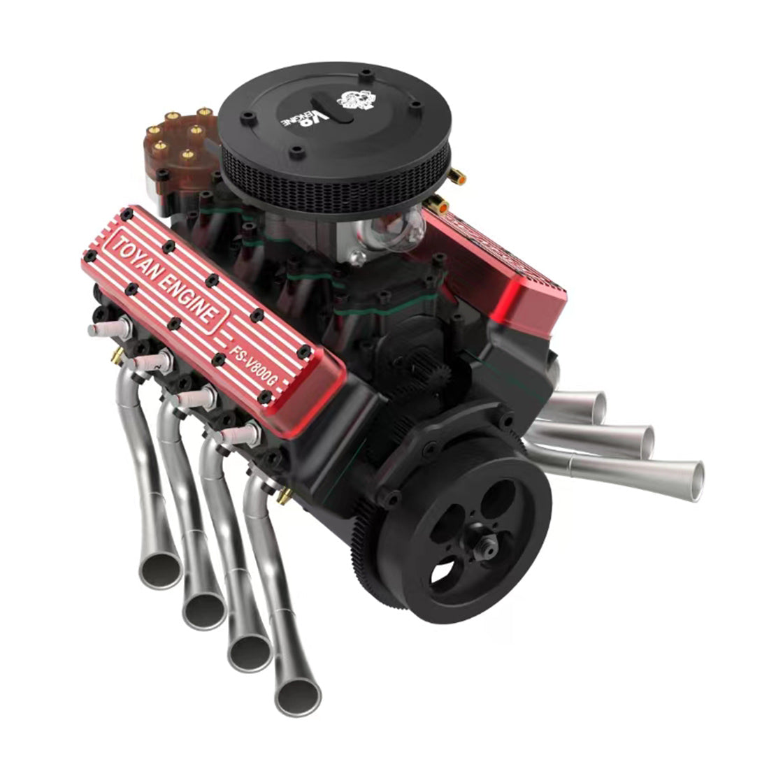 TOYAN V8 FS-V800WGPC Build Your Own V8 Engine Model Kits That Runs on Gas Full Sets - stirlingkit