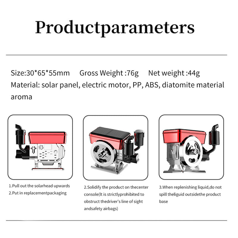 Tractor Engine Solar Powered Car Perfume Diffuser - stirlingkit