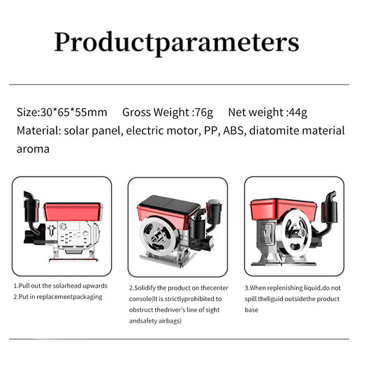 Tractor Engine Solar Powered Car Perfume Diffuser - stirlingkit