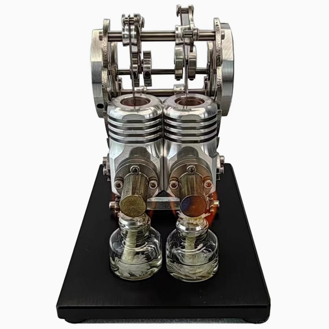Twin Cylinder Dual-Piston Hot Air Stirling Engine Model Pigeon Shape Science Toy - stirlingkit
