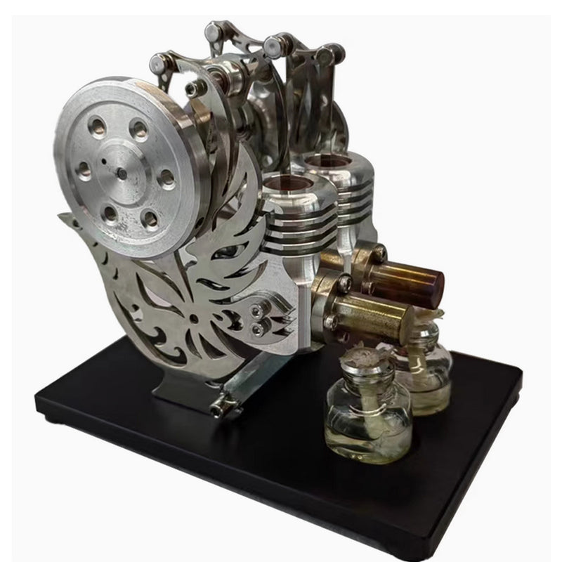 Twin Cylinder Dual-Piston Hot Air Stirling Engine Model Pigeon Shape Science Toy - stirlingkit
