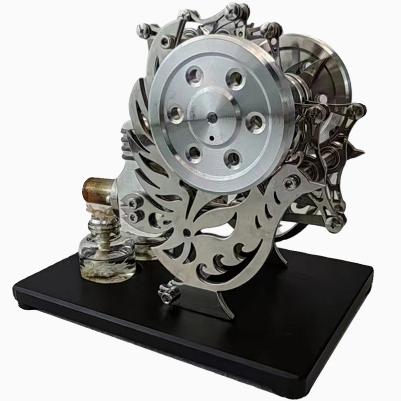 Twin Cylinder Dual-Piston Hot Air Stirling Engine Model Pigeon Shape Science Toy - stirlingkit