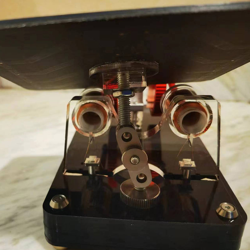 Twin Cylinder Motor Low-Noise Solar Electromagnetic Engine Model Experimental Toy - stirlingkit