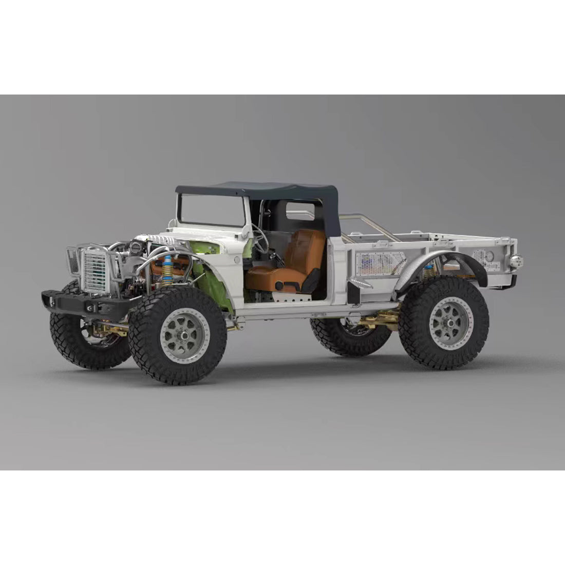 TWOLF M715 1/8 Scale 2.4G RC 4WD Off-Road Climbing Pickup Truck Model KIT - stirlingkit