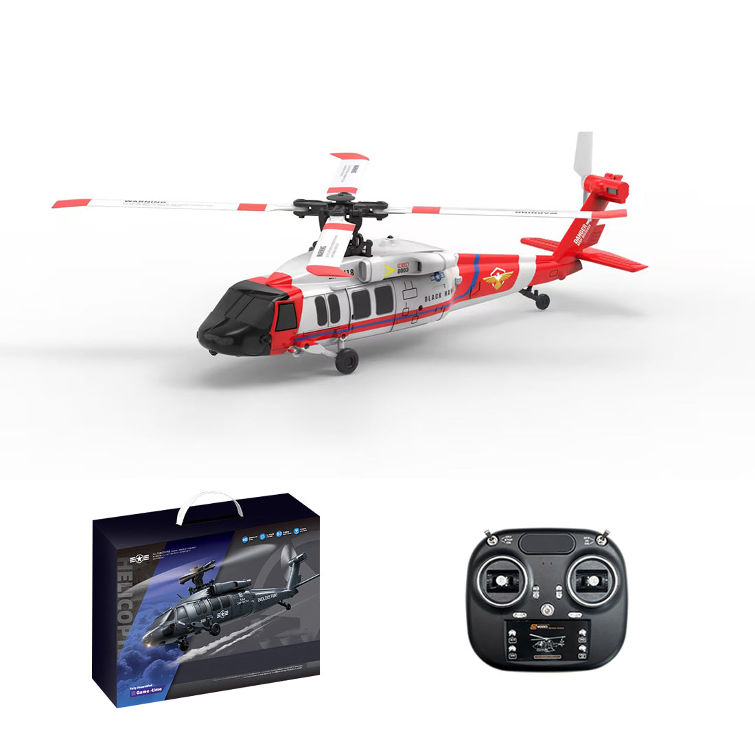 UH-60 2.4G 5CH Flybarless Scale Stunt RC Helicopter Model RTF Optical Flow - stirlingkit