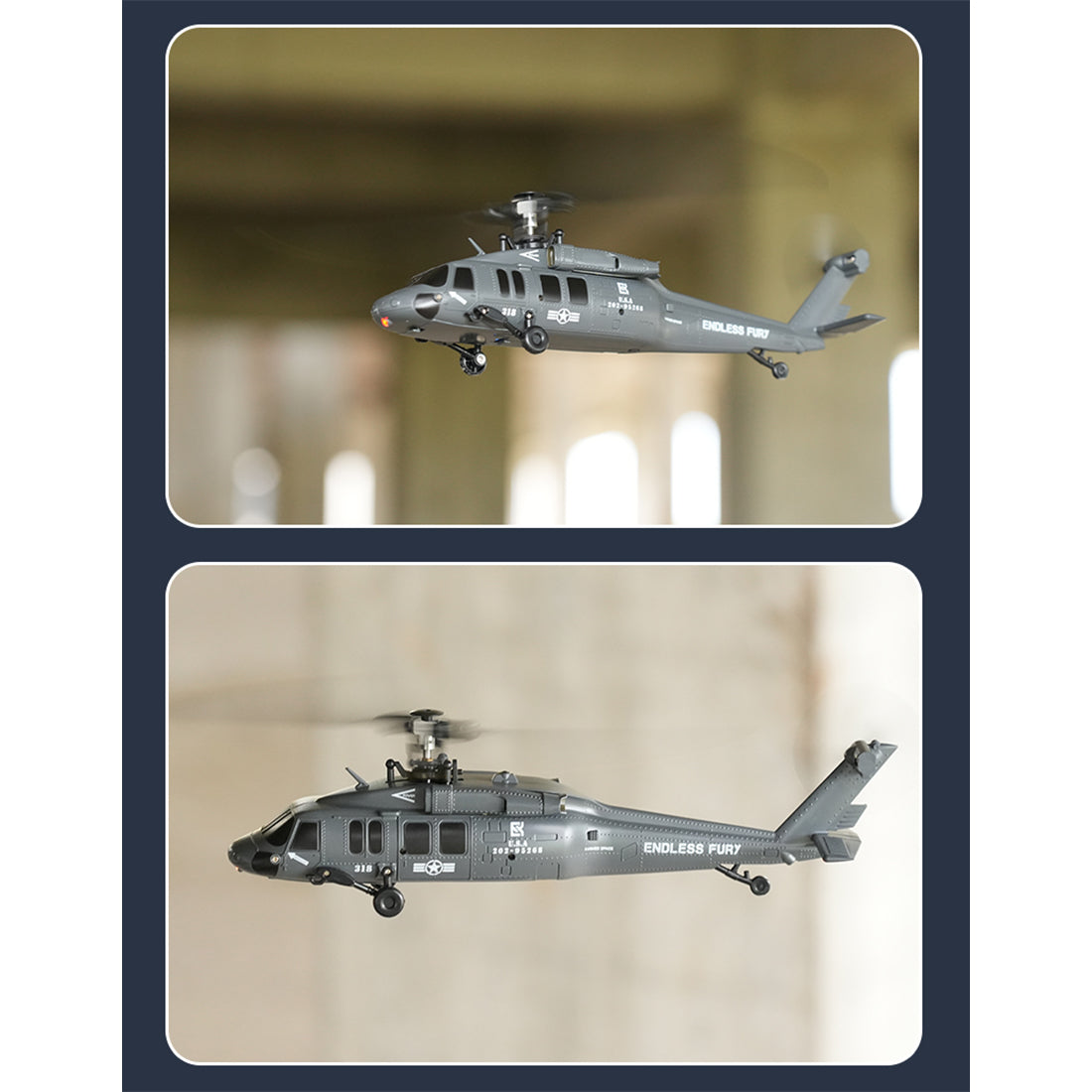 UH-60 2.4G 5CH Flybarless Scale Stunt RC Helicopter Model RTF Optical Flow - stirlingkit