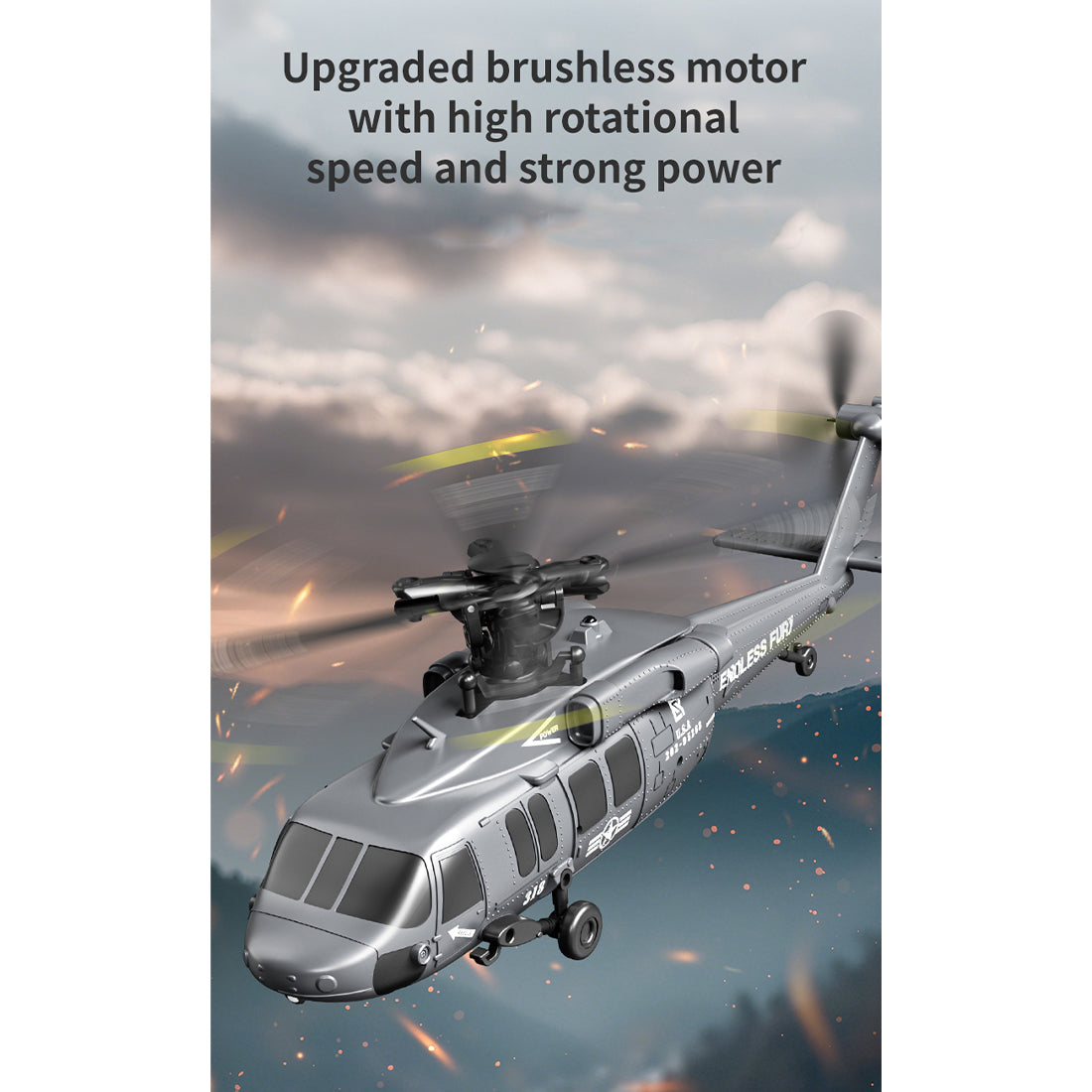 UH-60 2.4G 5CH Flybarless Scale Stunt RC Helicopter Model RTF Optical Flow - stirlingkit
