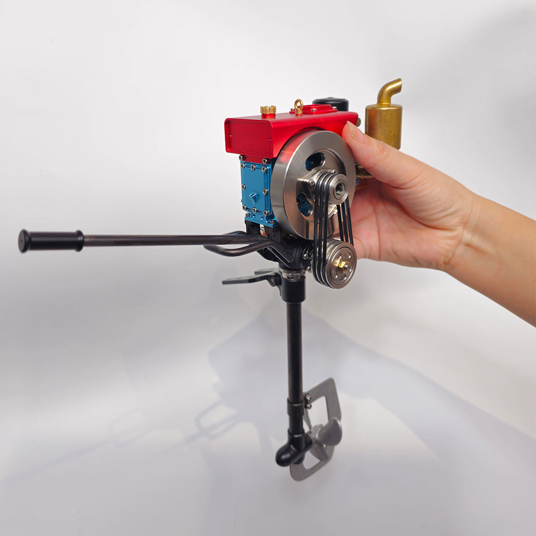 Underwater Propeller Fixed Long Bracket Set for RETROL 2.6cc Single Cylinder 4-Stroke Gasoline Engine - stirlingkit