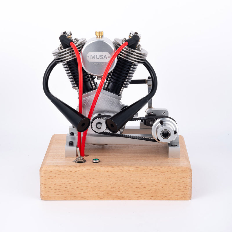 MUSA Hoglet Mini V-twin Engine V2 Gasoline 4-Stroke Engine Motorcycle With Kickstarter - stirlingkit