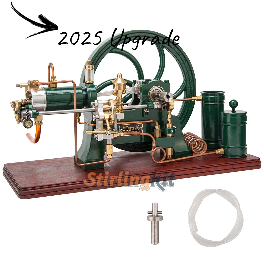 RETROL 16cc Horizontal 4-Stroke Diesel Stationary Engine Model Water-Cooled ICE Engine D16 - stirlingkit