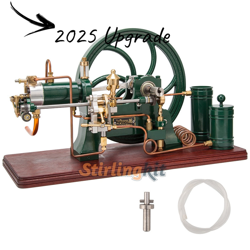 RETROL 16cc Horizontal 4-Stroke Diesel Stationary Engine Model Water-Cooled ICE Engine D16