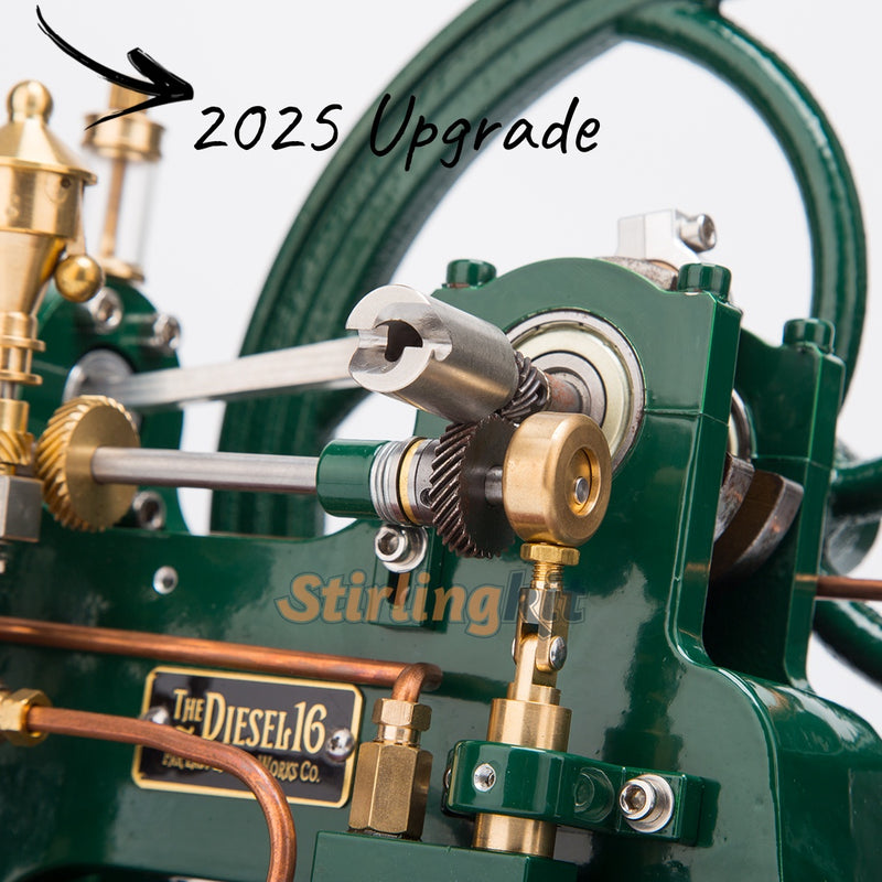 RETROL 16cc Horizontal 4-Stroke Diesel Stationary Engine Model Water-Cooled ICE Engine D16