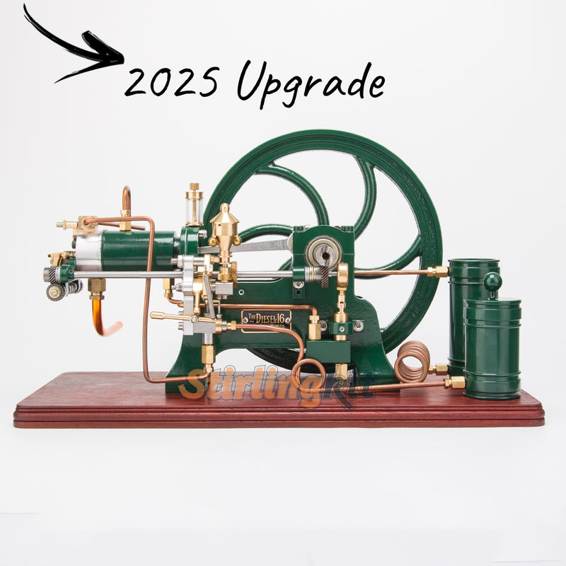 RETROL 16cc Horizontal 4-Stroke Diesel Stationary Engine Model Water-Cooled ICE Engine D16