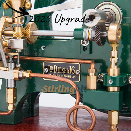 RETROL 16cc Horizontal 4-Stroke Diesel Stationary Engine Model Water-Cooled ICE Engine D16 - stirlingkit