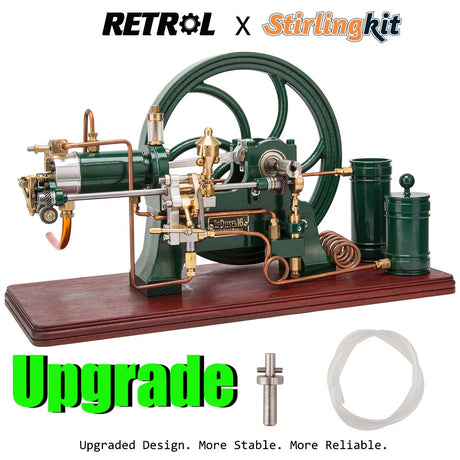 RETROL 16cc Horizontal 4-Stroke Diesel Stationary Engine Model Water-Cooled ICE Engine D16 - stirlingkit