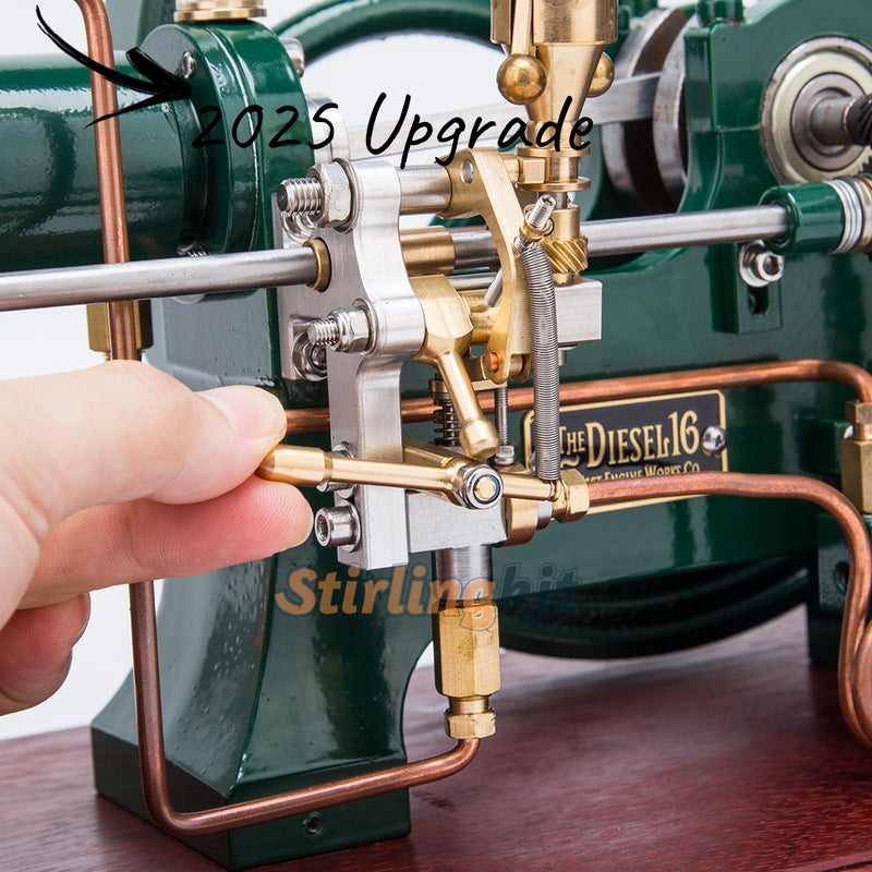 RETROL 16cc Horizontal 4-Stroke Diesel Stationary Engine Model Water-Cooled ICE Engine D16