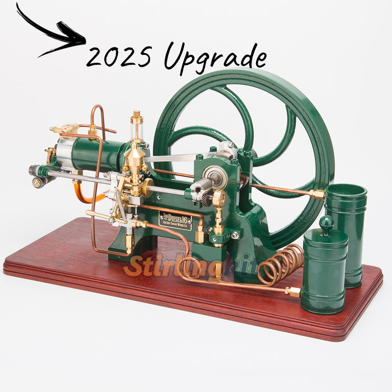RETROL 16cc Horizontal 4-Stroke Diesel Stationary Engine Model Water-Cooled ICE Engine D16