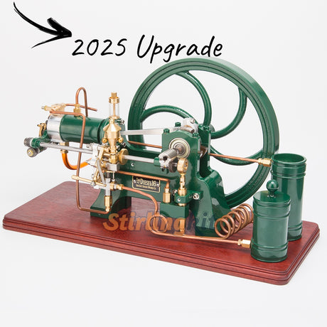 RETROL 16cc Horizontal 4-Stroke Diesel Stationary Engine Model Water-Cooled ICE Engine D16 - stirlingkit